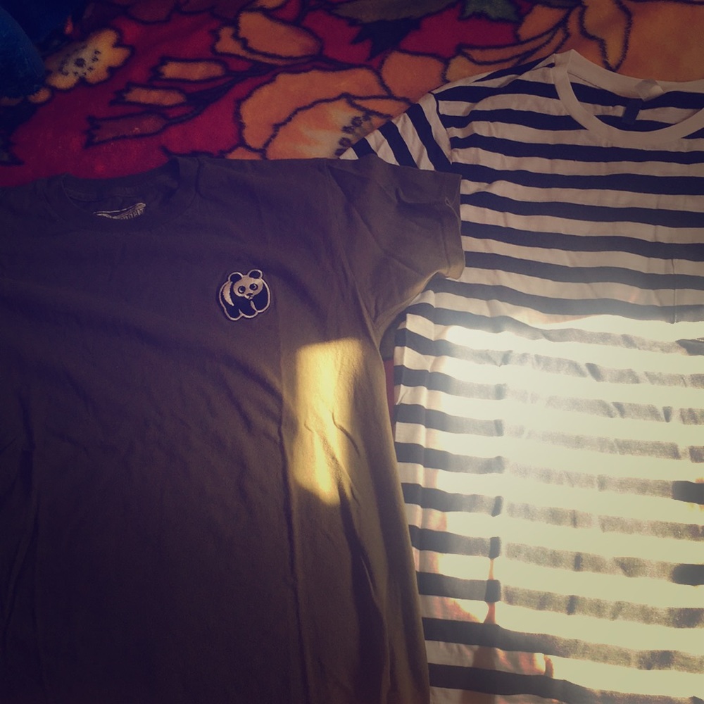 Retrofit T-shirt and Italian striped shirt